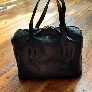 Fossil Sydney satchel black